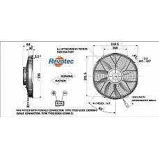 Revotec Comex High Power Fan - 12in (305mm) Puller-Suction-FAN0607HP