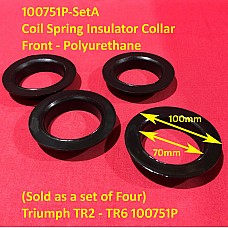 Coil Spring Insulator Collar  - Front - Polyurethane  (Sold as a set of Four)   100751P-SetA