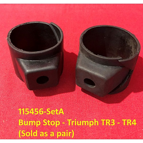 Rear Axle Bump Stop - Rubber -  Triumph TR3 - TR4  Solid Axle Cars  (Sold as a pair)  115456-SetA