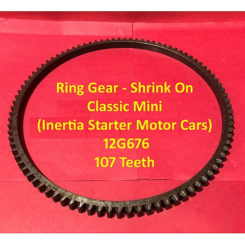 Flywheel Ring Gear - Shrink On - Classic Mini  (Inertia Starter Motor Cars)   12G676