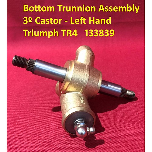 Bottom Trunnion Assembly - 3º Castor - Left Hand  Triumph TR4   133839