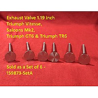Exhaust Valve 1.19 inch Triumph Vitesse, Saloons Mk2, GT6 & TR6 - Sold as a Set of 6 - 159873-SetA
