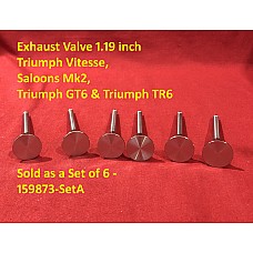 Exhaust Valve 1.19 inch Triumph Vitesse, Saloons Mk2, GT6 & TR6 - Sold as a Set of 6 - 159873-SetA