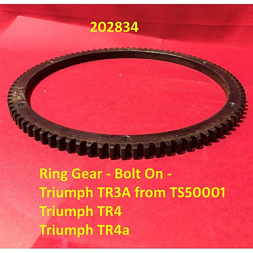 Flywheel Ring Gear - Bolt On -  Triumph TR3A from TS50001 - TR4A  202834