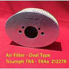 Air Filter - Oval Type - Triumph TR4 - TR4a  212278