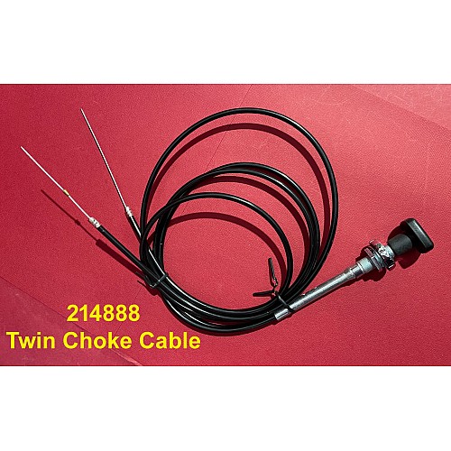 Choke Cable  - Pictorial Type Knob - Dual Cable Assembly - Triumph  214888