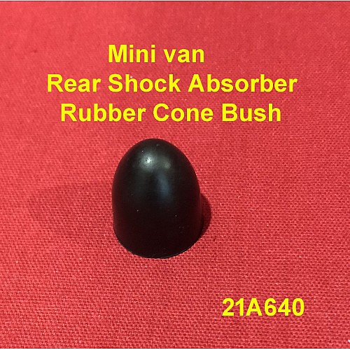 Mini van, rear shock absorber rubber cone bush. 21A640.