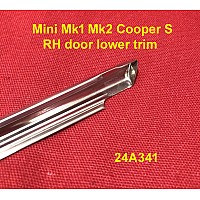 Mini Mk1 Mk2 Cooper S RH door lower trim. 24A341