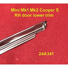 Mini Mk1 Mk2 Cooper S RH door lower trim. 24A341
