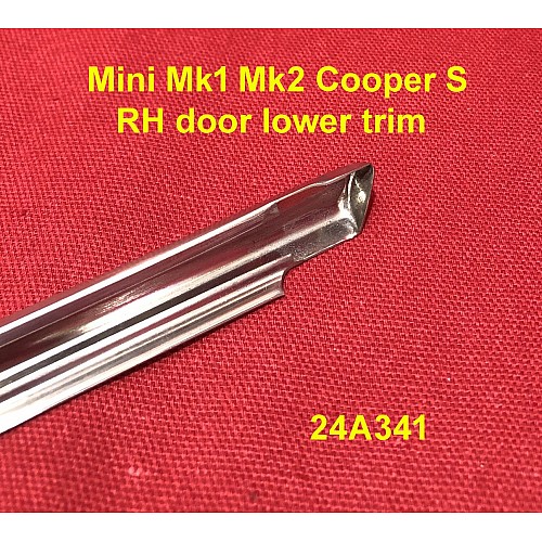 Mini Mk1 Cooper S RH door lower trim. 24A341