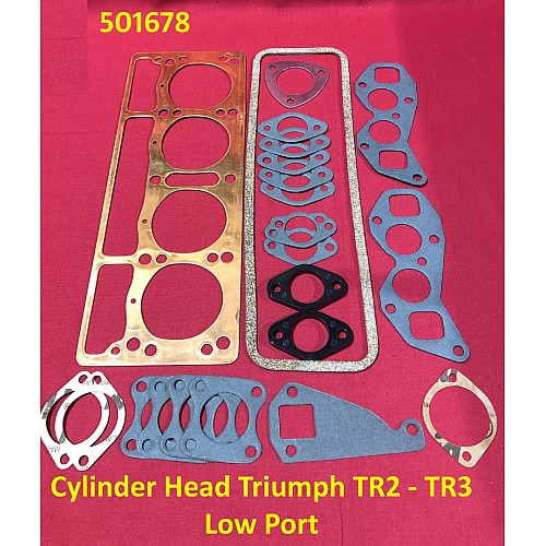 Gasket Set Cylinder Head   Triumph TR2 - TR3  Low Port - H4 Carbs - 501678