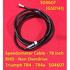 Speedometer Cable - 78 inch - RHD - Non Overdrive  Triumph TR4 - TR4a   504607