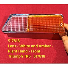 Lens - White and Amber - Right Hand - Front  Triumph TR6   517818
