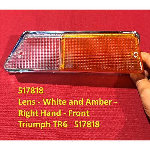Lens - White and Amber - Right Hand - Front  Triumph TR6   517818