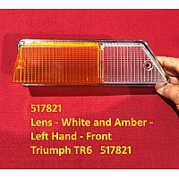 Lens - White and Amber - Left Hand - Front  Triumph TR6   517821