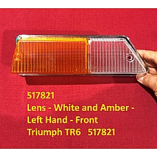 Lens - White and Amber - Left Hand - Front  Triumph TR6   517821