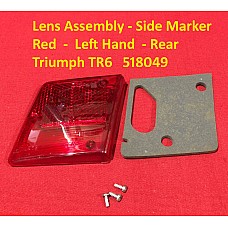 Lens Assembly - Side Marker Red  Left Hand Rear - Triumph TR6   518049