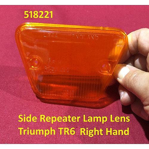 Side Repeater Lamp Lens - Triumph TR6 Right Hand   518221
