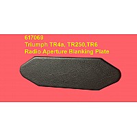 Radio Aperture Blanking Plate - Fine Grain Material - Triumph TR4a - TR6     617069