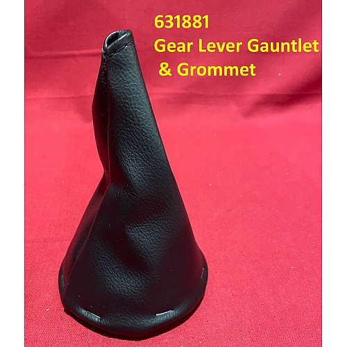 Gear Lever Gauntlet and Grommet - Black Coarse Grain - Triumph 631881