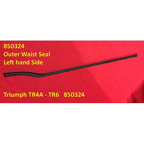 Door Weatherstrip Seal - Window to Door Outer - Left Hand  - Triumph TR4 - TR6   850324
