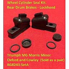 Wheel Cylinder Seal Kit. Rear Drum Brakes - Lockheed  Triumph MG Morris Minor Oxford and Cowley  8G8243-SetA