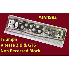 Gasket Set Cylinder Head Triumph Vitesse & GT6 Mk2 - MK3 (Non Recessed Block)  AJM198Z