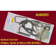 Gasket Set Bottom End - Morris Minor Midget & Sprite 948 & 1098  Sump Gasket  AJM201