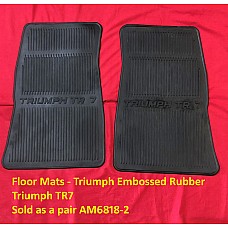 Floor Mats - Triumph Embossed Rubber Triumph TR7  Sold as a pair AM6818-2