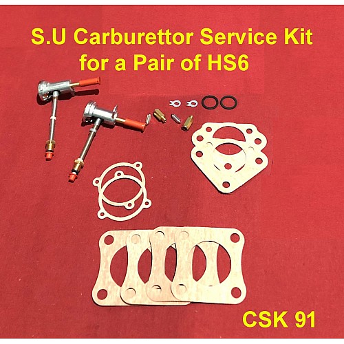 S.U Carburetor Service Kit for Pair of HS6 Carburetors    CSK 91