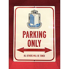 Triumph Only Parking Sign  -  TR Logo in Blue    GAC8030X