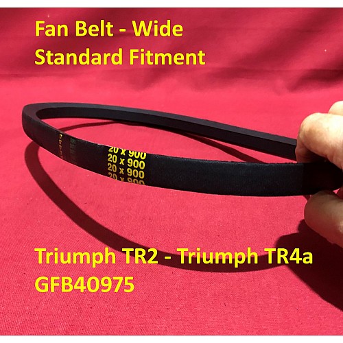 Fan Belt - Wide - 20mm Standard Fitment -  Triumph TR2 - Triumph TR4a   GFB40975