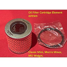 Oil Filter Cartridge Element Classic Mini, Morris Minor, MG Midget. GFE103