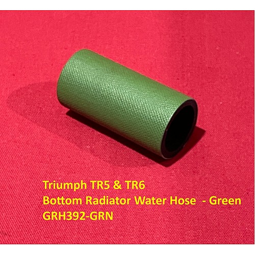 Triumph TR5 & TR6 Bottom Radiator Water Hose  - Green   GRH392-GRN