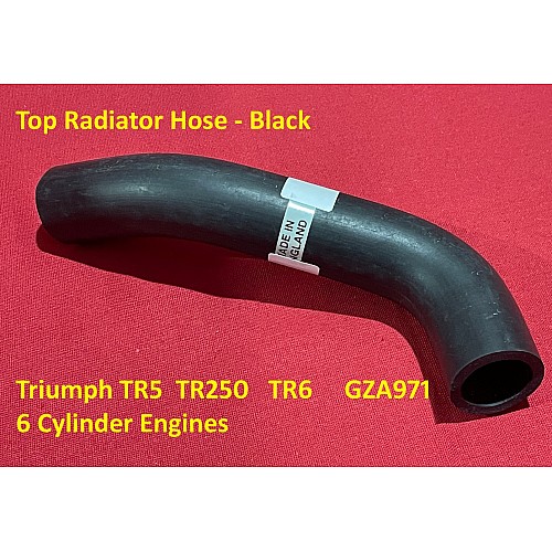 Top Radiator Hose - Black -  Triumph TR5  TR250   TR6  GRH387     GZA971