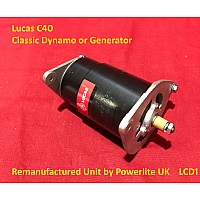 Lucas C40 Classic Dynamo or Generator - Remanufactured Unit by Powerlite UK    LCD1