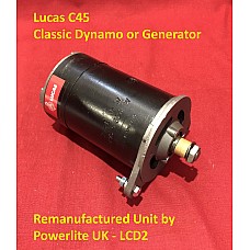 Lucas C45 Classic Dynamo or Generator - Remanufactured Unit by Powerlite UK    LCD2