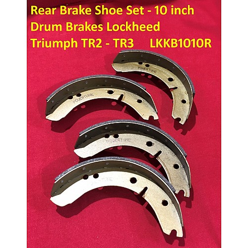Brake Shoe Set - 10 inch Drum Brakes Lockheed Front or Rear Triumph TR2 - TR3  LKKB1010R