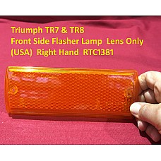 Triumph TR7 & TR8 Front Side Flasher Lamp  Lens Only  (USA)  Right Hand  RTC1381  