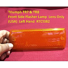 Triumph TR7 & TR8 Front Side Flasher Lamp  Lens Only  (USA)  Left hand  RTC1382  