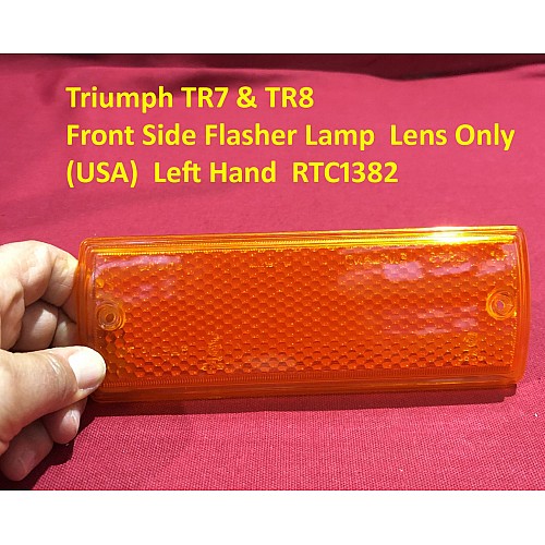 Triumph TR7 & TR8 Front Side Flasher Lamp  Lens Only  (USA)  Left hand  RTC1382