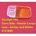 Triumph TR6 Front Side - Flasher Lamps   Lens - Amber and White    RTC1849