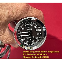 Smiths Gauges - Dual Water Temperature & Oil Pressure  Black Face (Degrees Centigrade) SIB131