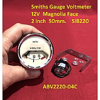 Smiths Gauges - Voltmeter  2 Inch  50mm Magnolia Face    SIB220MG
