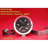 Smiths Gauges - Mechanical Oil Pressure  2 Inch  (52mm)   Black Face.  SIB521