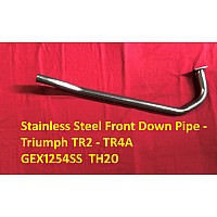 Exhaust Pipe Section - Front Down Pipe - Stainless Steel Triumph TR2 - TR4A  TH20  GEX1254SS