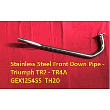 Exhaust Pipe Section - Front Down Pipe - Stainless Steel Triumph TR2 - TR4A  GEX1254SS   TH20