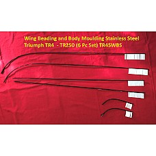 Wing Beading and Body Moulding Stainless Steel  Triumph TR4  - TR250 (6 Pc Set) TR45WBS 
