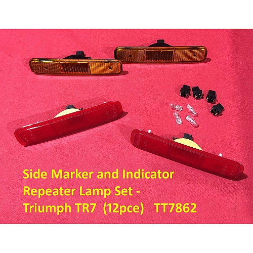 Side Marker and Indicator Repeater Lamp Set - Triumph TR7 & TR8  (12pce)   TT7862