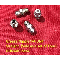 Grease Nipple 1/4 UNF - Straight  (Sold as a set of Four)   UHN400-SetA